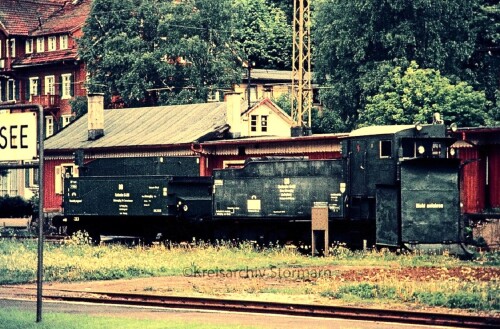 Schneepflug Bahndienstfahrzeug Klima Schneepflug Bahnhof Titisee E Lok DB Deutsche Bundesbahn 1973