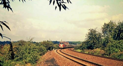 1970 bad oldesloe bahnhof Fernzug BR 220