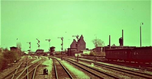 Bad Oldesloe Bahnhof 1966 (3) Flügelsigal Hauptsignal