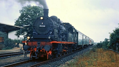 Bad Oldesloe Bahnhof 1967 (1) BR78 248 Sonderzug nach Schwarzenbek