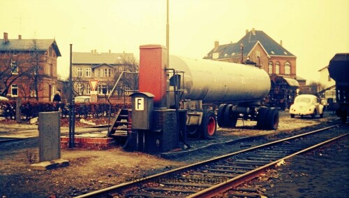 Bahnhof Bad Oldesloe 1975 Tankstelle Zugtankstelle (1)