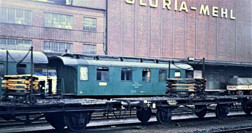 Preußische Durchgangswagen AB3is BC 3i Bad Oldesloe Bahnhof 1967