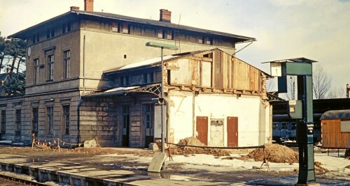 alter bahnhof bad oldesloe Abriß Abriss 1967 (1)