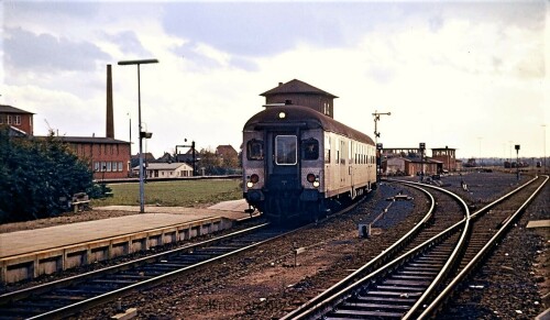 bahnhof bad oldesloe 1967 Silberling Steuerwagen Eilzugverkehr DB Deutsche Bundesbahn