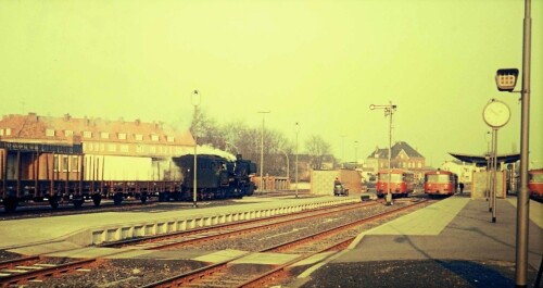 br 698 br 050 Güterzug 1972 bad oldesloe bahnhof