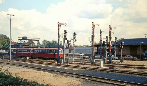 Umbau von Flügel auf Lichtsignale 1976 bad oldesloe bahnhof Bahnhofsmodernisierung (2)