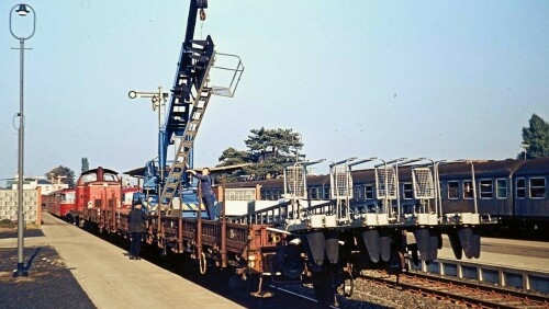 Umbau von Flügel auf Lichtsignale 1976 bad oldesloe bahnhof Bahnhofsmodernisierung (3)