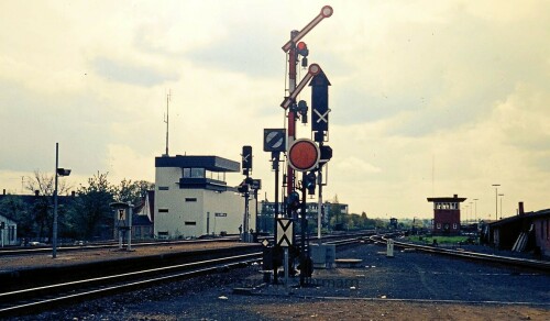 Umbau von Flügel auf Lichtsignale 1976 bad oldesloe bahnhof Bahnhofsmodernisierung (5)