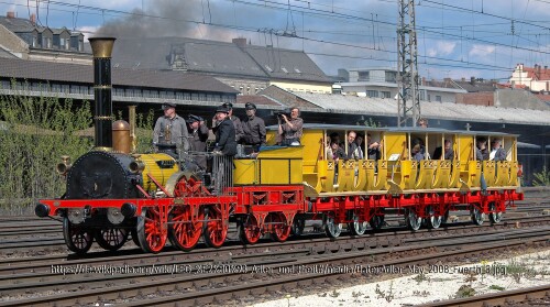 Adler Adler Dampflok erster Zug Deutschladns Nürnberg Fürth1 A 1 gelb 90 75 25 und 63 3 3 (1)