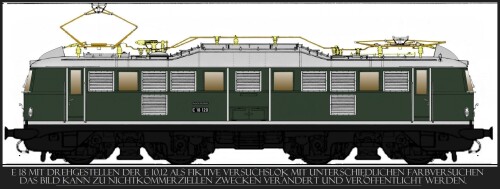 BR 118 DRG E18 grau E 10.3 Fahrgestell Farbvarianten DR 218 (1)