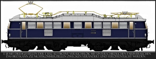 BR 118 E 18 mit E 10.3 Fahrgestell stahlblau (3)