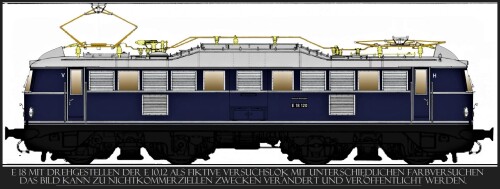 BR 118 E 18 mit E 10.3 Fahrgestell stahlblau (4) Kopie