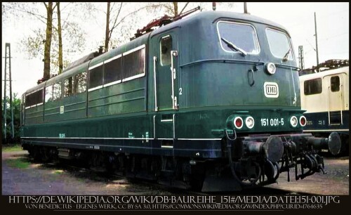 BR 151 Güterzuglokomotive Güterzug AEG BBC Henschel Krupp E Lok Lokomotive (1) Kopie