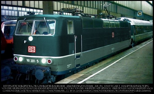 BR 181 E 320 Wikipedia SNCF Farbschema in Stuttgart Hauptbahnhof Kopie