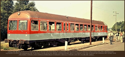 MAK Großraumtriebwagen BR 614 Pop Art DB in Mariaglück 1974 Kopie