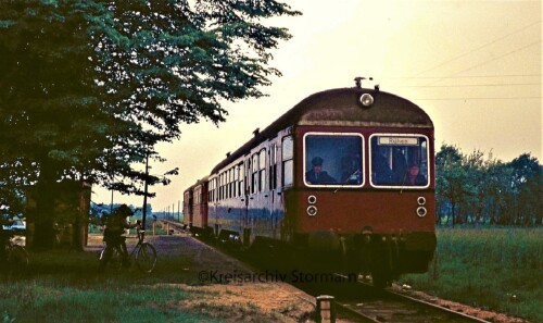 Benitz Wieswedel Bahnhof 1974 MAK Triebwagen