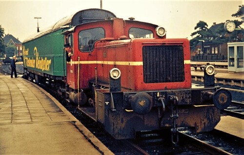 Rollender Weinkeller Hechtwagen Bahnhof Bad Oldesloe 1975 BR 332 Köf 3