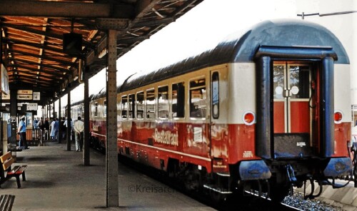 BR 218 457 Bahnhof Gerhard Stoltenberg Wahlkampf Tour Heimatort Bad Oldesloe 1977 Sonderzug TEE BAva