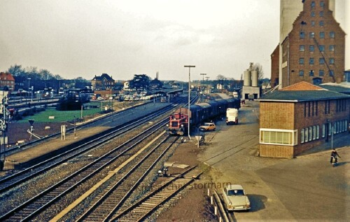 BR 332 333 Köf 3 Rangieren Bahnhof Bad Oldesloe 1976 Gleisvorfeld