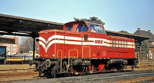 KBE V 17 Bahnhof Bad Oldesloe 1979 MAK D Rangierlok Stangenantrieb