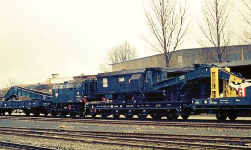 Krupp Ardelt Kranwagen Dampfkran Bauart Bauzug Bahnhof Bad Oldesloe 1976 Gleisvorfeld DB (5)