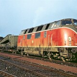 Krupp_Ardelt_Kranwagen_Dampfkran_-Bauart_Bauzug_Bahnhof_Bad_Oldesloe_1976_Gleisvorfeld_DB_BR_220_017_V_200