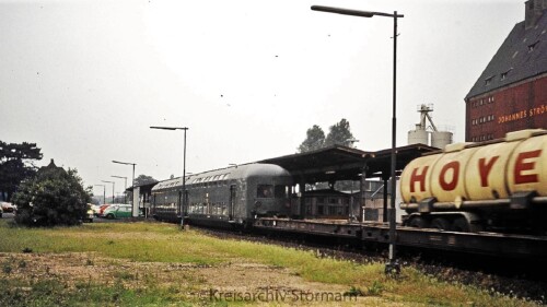 LBE Doppelstockwagen Dosto LBE Bahnhof Bad Oldesloe 1979 (2)