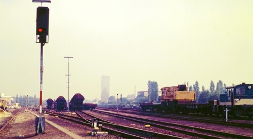 1984 DB Schienenkran Schwerlastkran Bahn Zug Köf 3 BR 332 Bad Oldesloe