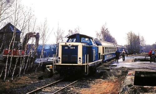 1984 Plockhorsta Bahnhof BR 212 Gesellschaftswagen WGmh Silberlinge 