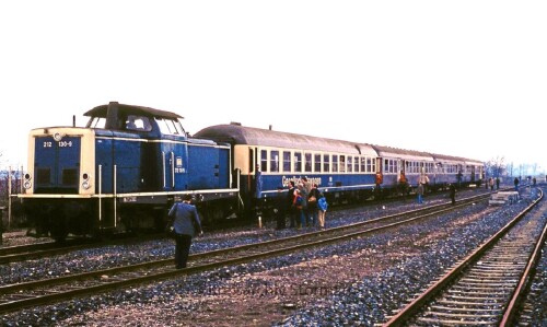 1984 Stederdor Bahnhof BR 212 Gesellschaftswagen WGmh Silberlinge f