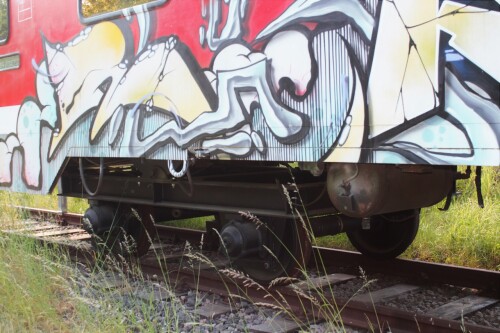 2023 BR 628 CFL als wohnen übernachten im Zug Grafitti Bad Oldesloe Industriegebiet (2)