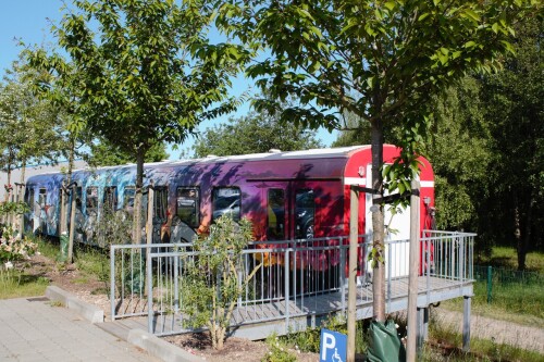 2023 BR 628 CFL als wohnen übernachten im Zug Grafitti Bad Oldesloe Industriegebiet (6)