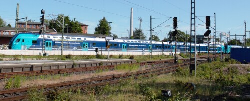 BR 445 BR 446 Stadler Kiss Nah S. H. Schleswig Holstein Regionalzug blau 2023 06 Bad Oldesloe Bahnho