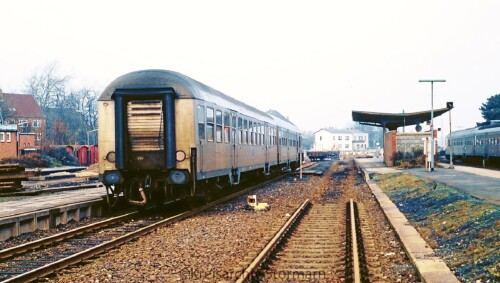 Bahnhof Bad Oldesloe Umbau Modernisierung 1987 Gleisbild Rückbau Nahverkehr Silberlin N Wagen