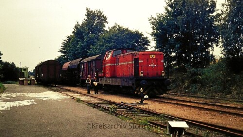 Blumenau Bahnhof Bahnstation 1973 Deutz Lok AKN Bad Oldesloe Elmshorn EBOE Schienenbus (3)