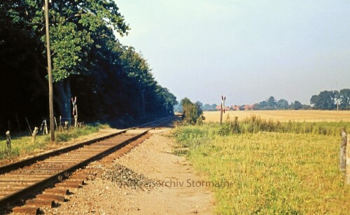 Blumenau Bahnhof Bahnstation 1973 letzer Personenzug Bad Oldesloe Elmshorn EBOE Schienenbus BR 798 (