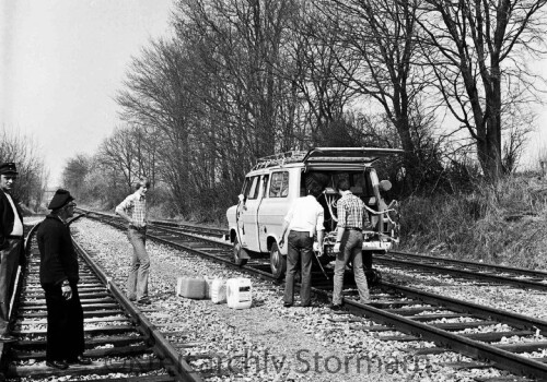 Blumenau Bahnhof Industriegleis 1980 Ford Transit Vermessung DB Unkrautvernichtung Bahntrasse Bad Ol