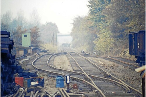 Blumendorf Bahnhof 1974 Gleiserneuerung Industriegleis (10)