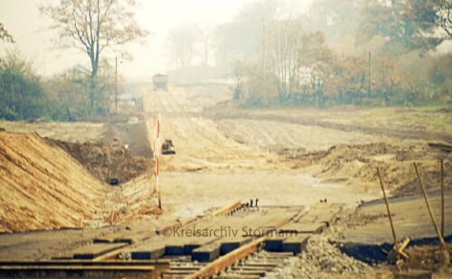 Blumendorf Bahnhof 1974 Gleiserneuerung Industriegleis (3)
