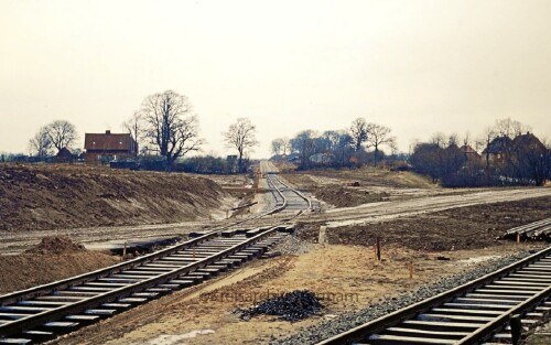 Blumendorf Bahnhof 1974 Gleiserneuerung Industriegleis (5)