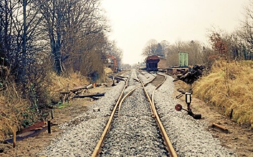 Blumendorf Bahnhof 1974 Gleiserneuerung Industriegleis (6)