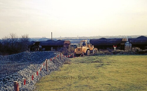 Blumendorf Bahnhof 1974 Gleiserneuerung Industriegleis (8)