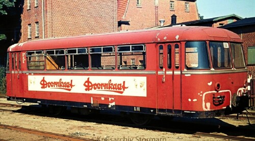 Bahnhof Barmstedt 1973 BR 998 Beiwagen Schienenbus Doornkaat Bad Oldesloe Elmshorn EBOE (4)
