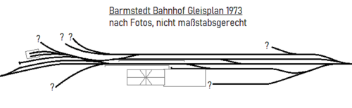 Bahnhof Barmstedt 1973 a GLP Gleisplan Bad Oldesloe Elmshorn EBOE Kopie