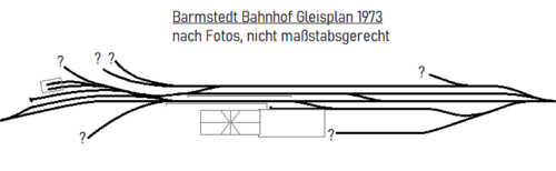 Bahnhof Barmstedt 1973 a GLP Gleisplan Bad Oldesloe Elmshorn EBOE