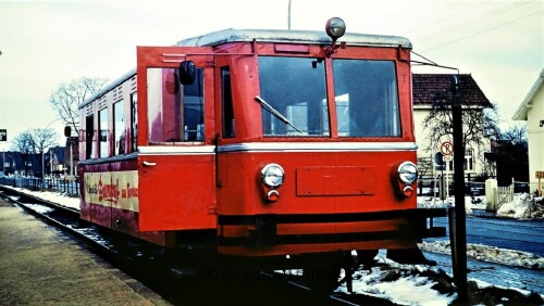 Gotha VT 3 AKN EBOE Elmshorn Bahnhof 1966 Doornkaat Werbung