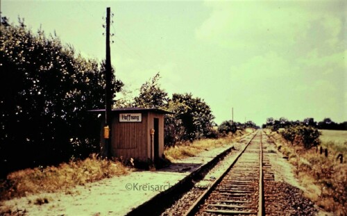 Hoffnung Bahnhof 1973 Dorf Haltestelle Bus Bahn EBOE Elmshorn Oledesloe