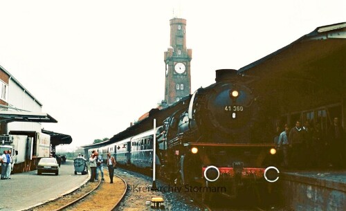 BR 41 360 Cuxhafen Amerikahafen 1988 historischer Sonderzug (2)