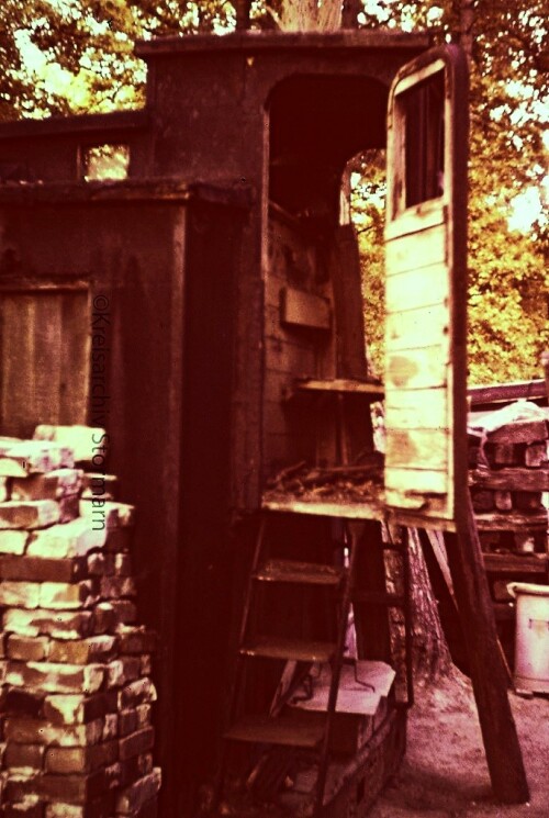 Bahnhof Trittau 1966 alter preußischer Reisezugwagen als Hütte Schuppen h (3)