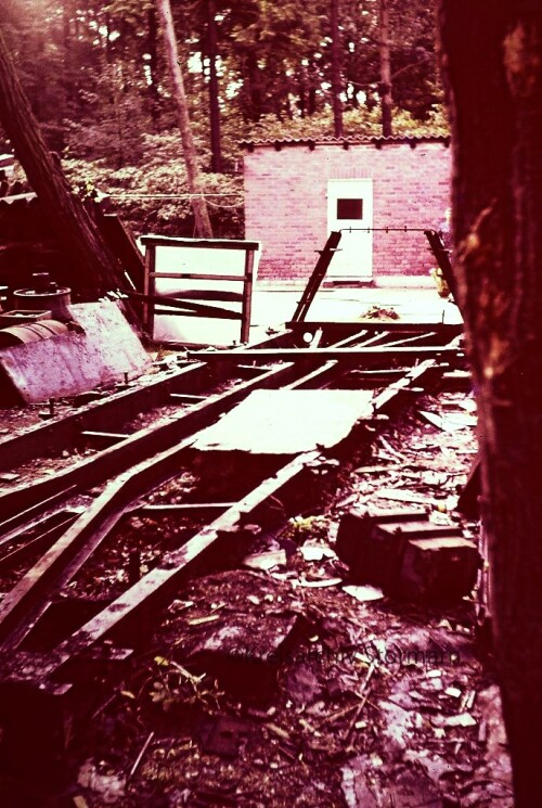 Bahnhof Trittau 1966 alter preußischer Reisezugwagen als Hütte Schuppen h (6)